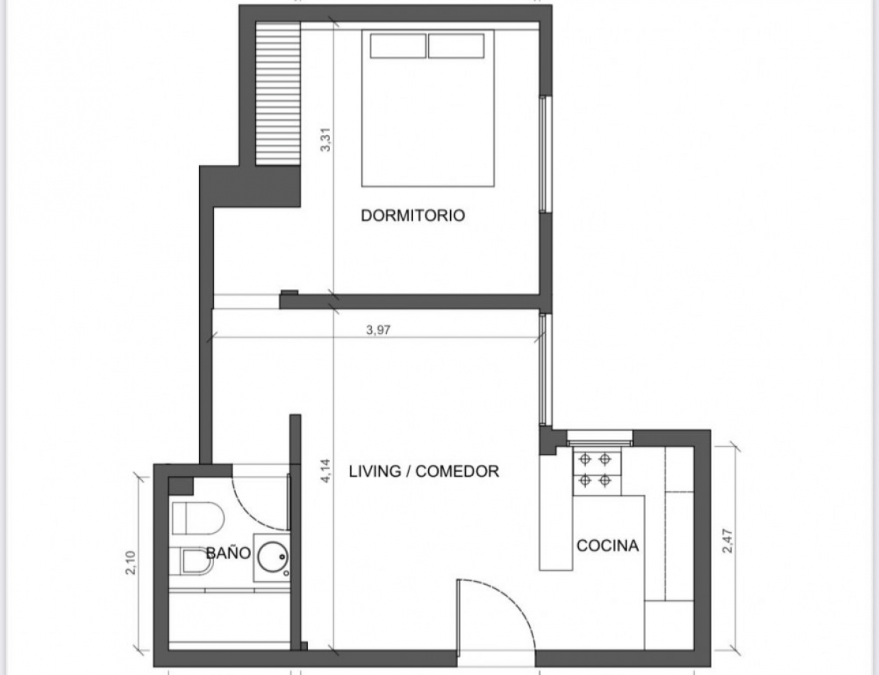 DEPARTAMENTO AMOBLADO EN PALERMO 